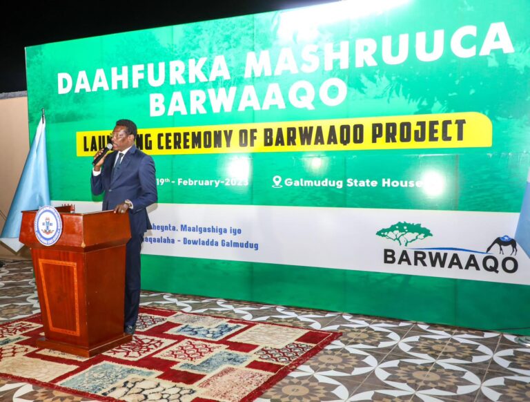 Madaxwaynaha Galmudug oo balanqaaday in sifiican kaga faa’iidaysa doonaan mashruuca Barwaaqo