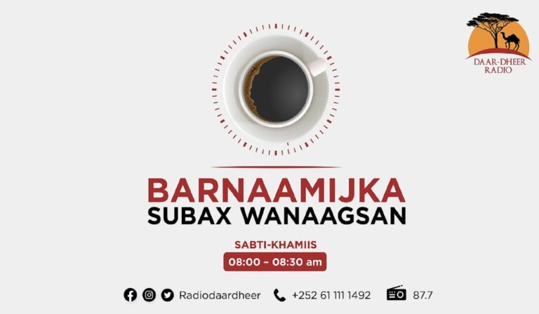 Barnaamijka Subax Wanaagsan Ee Radio Daar-Dheer