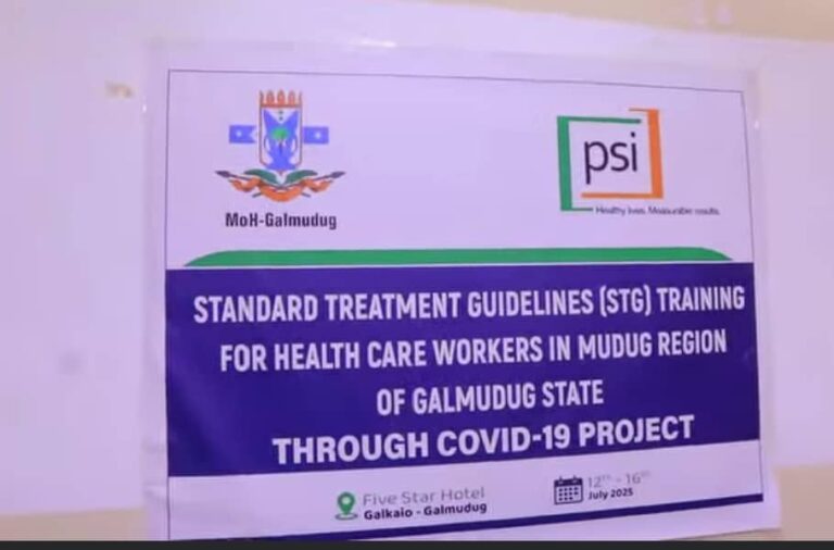 Wasaaradda Caafimaadka  Galmudug oo Gaalkacyo furtay tababar ku Saabsan  Qadashada Daawooyinka