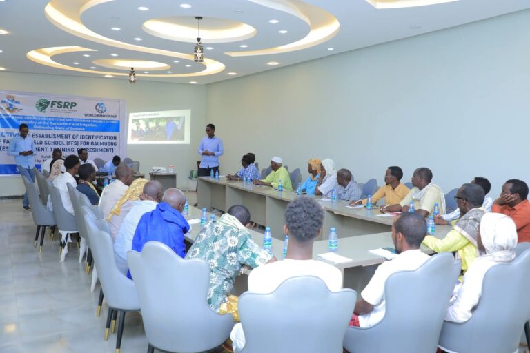 Wasaaradda beeraha Galmudug oo tababar uga furtay beeralayda magaalada Dhuusamareeb.