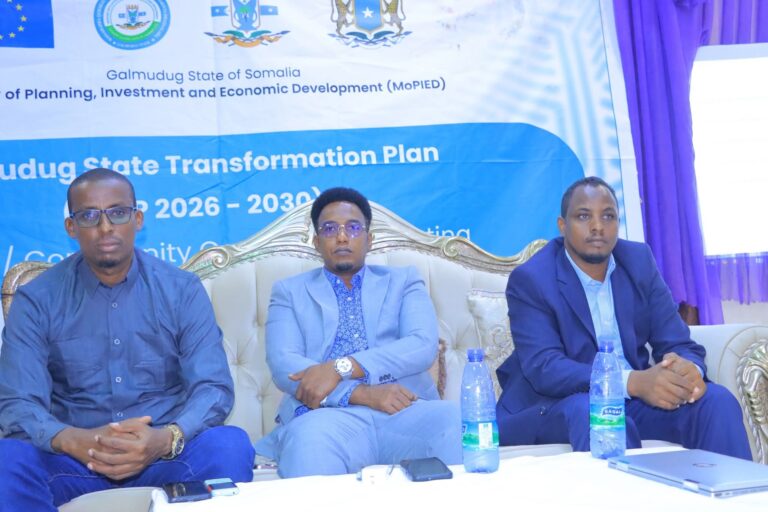 Shir  looga hadlayeey Qorsheynta Horumarinta Dhaqaalaha Galmudug oo lagu qabtay degmada Hobyo