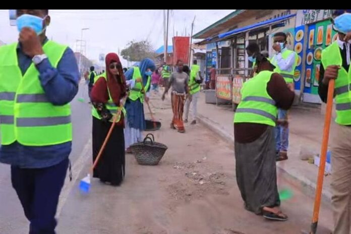 Olole Nadaafadeed oo laga sameeyay qeybo kamid ah Muqdisho.
